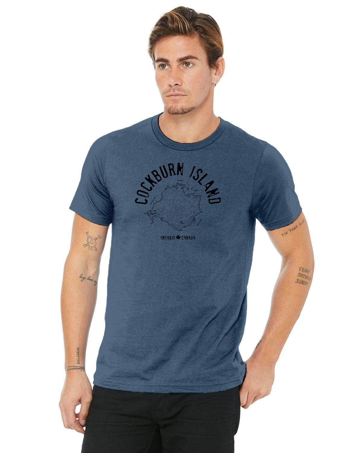 Cockburn Island Topographical Map Tshirt
