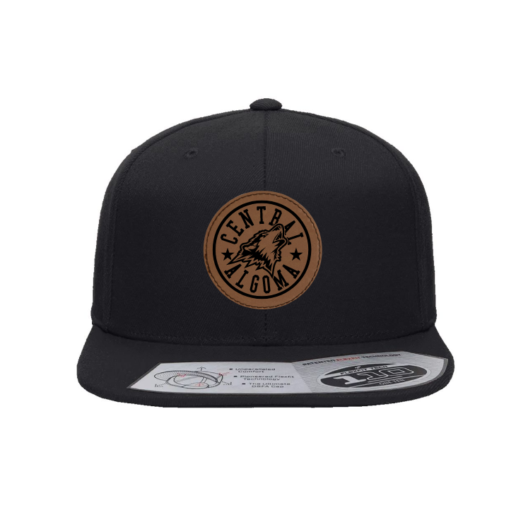Central Algoma Flat Brim Leather Patch Hat