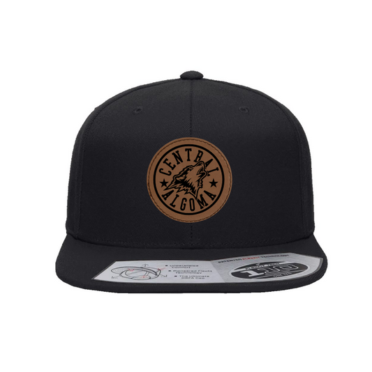 Central Algoma Flat Brim Leather Patch Hat